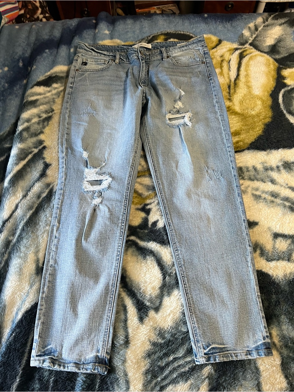 KanCan Light Blue Distressed Boyfriend Jeans